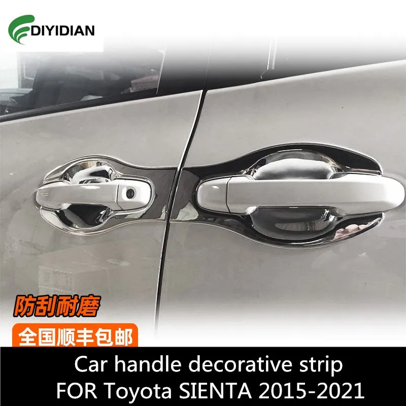 

Car door handle decoration strip FOR Toyota SIENTA 2015-2021170 series body door protection and anti-dirty accessories
