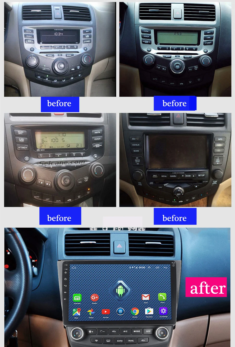 Sale 4G Lte All Netcom 10 inch android 8.0 car dvd multimedia gps navigation system  for Honda Accord 7 2003-2007 car audio stereo 2