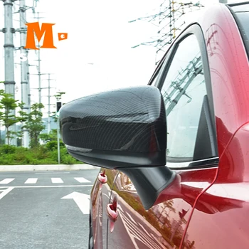 

2014 2015 2016 2017 For Mazda 3 Axela Car rearview mirror cover frame Cover Trim Car ABS Carbon fibre Accessories stickers 2PCS