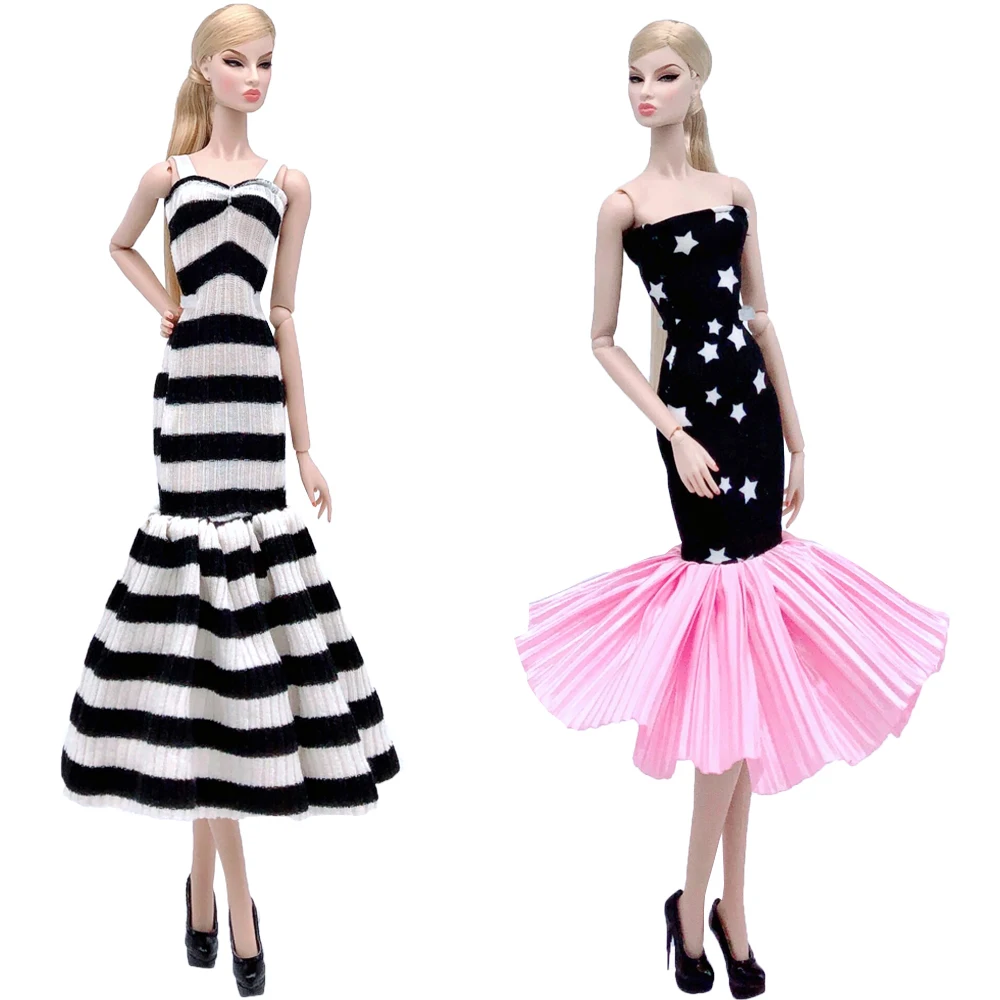NK Two Pcs Doll Fashion Beautiful Clothes Noble Handmade Fishtail Dress For Barbie Accessories Girl Best Gift 6X | Игрушки и хобби