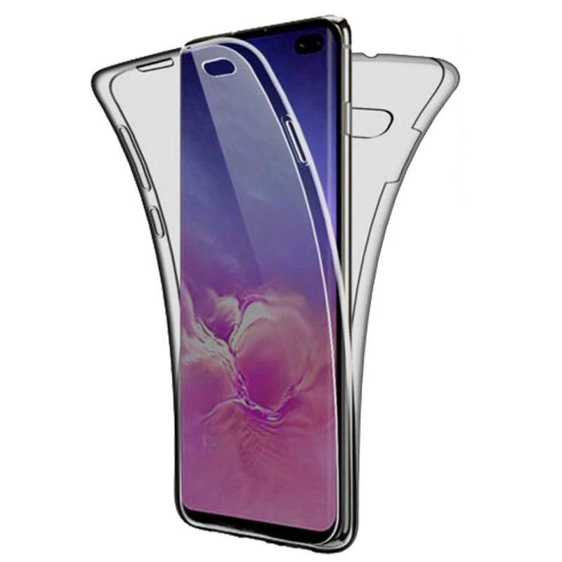360 Полное гнущееся чехол для samsung Galaxy A10 A20 A30 A40 A3 A5 A7 J3 J5 J7 A6 A8 плюс J4 J6 J8 мобильный телефон Крышка корпуса для Apple Iphone - Цвет: Серый