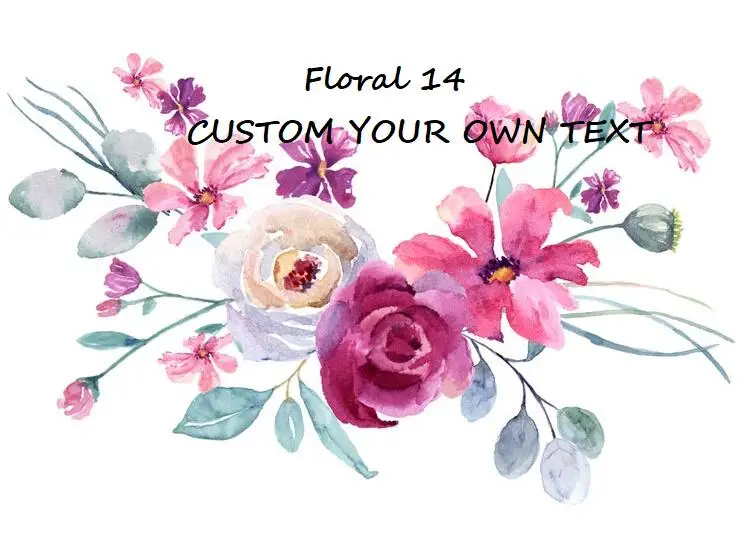Floral 14 Изготовленная на заказ сумка для макияжа подружки невесты, косметичка с монограммой, сумка для макияжа невесты с цветочным рисунком, будет ли вы мой подарок на помолвку - Цвет: Floral 14
