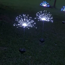 Горячая 2 шт. светодиодный светильник солнечной энергии фейерверк лампа прочный для наружной лужайки свадьбы сада NDS66