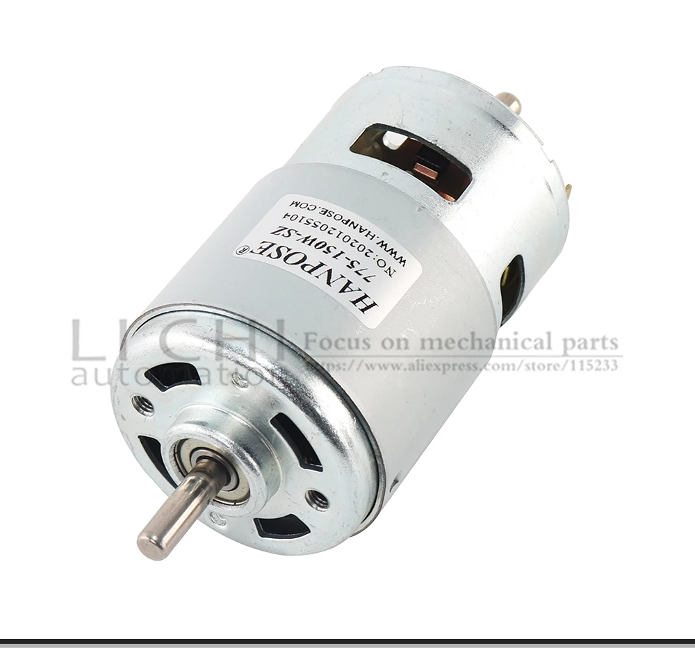 775 150 W Biaxial DC Motor Für 12 V 12000 RPM Motor Spindel Bohrmaschine Rasenmäher Motor Für 3D drucker Überwachung Ausrüstung – Detail 15