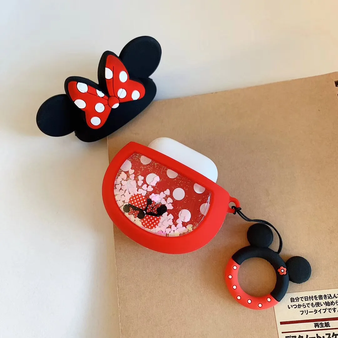 Милый 3D плавание Минни Stitchpink pig Беспроводная bluetooth-гарнитура силиконовый чехол для Airpods Earphne защитные противоударные чехлы