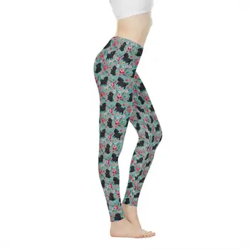 

Doginthehole New Causal Workout Leggings Gardon Floral Cats Prints Women's Fitness Pants Sport Activewear Female Ropa De Mujer