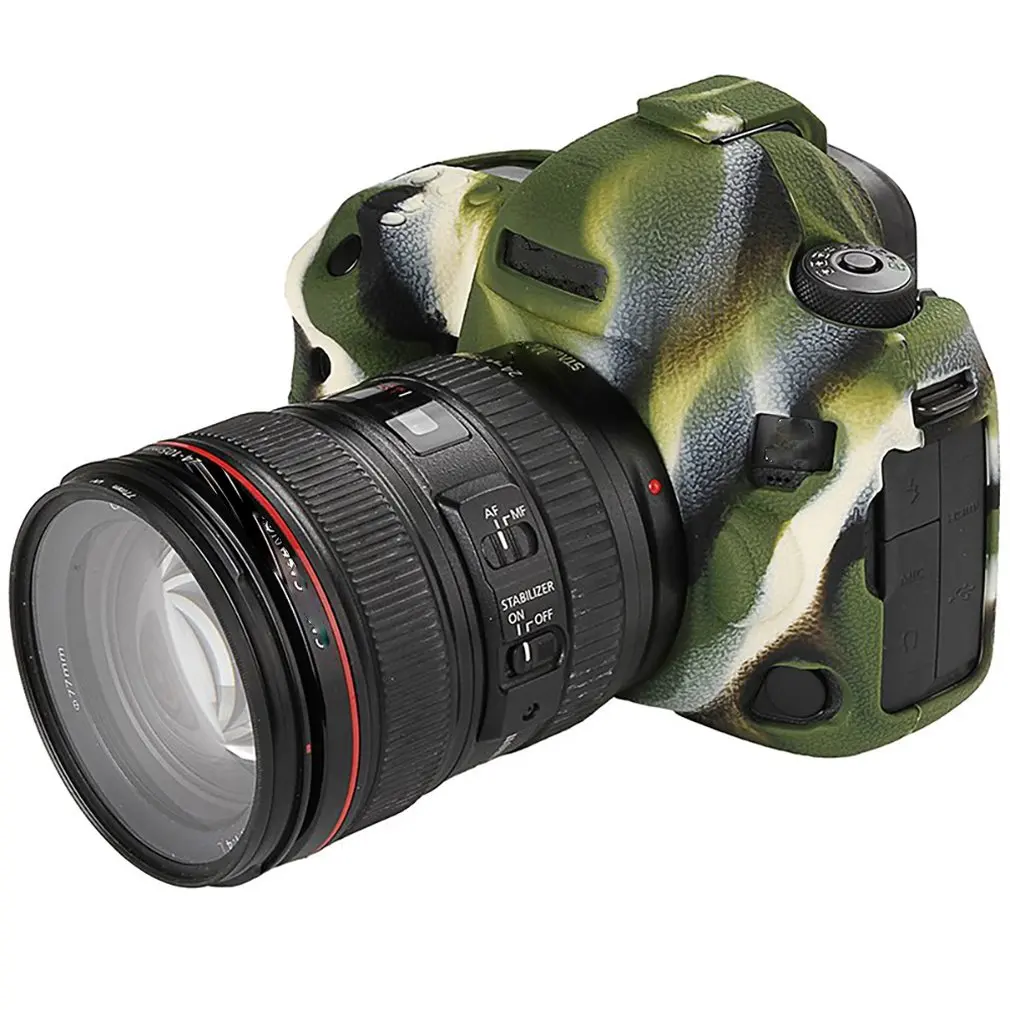 Для Canon 5D4 чехол; защитный чехол Профессиональный силиконовый резиновый корпус камеры чехол съемный защитный