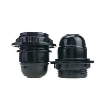 

1PC 27mm Screw E27 Base Light Bulb Lamp Holder Pendant Socket Black Period Style
