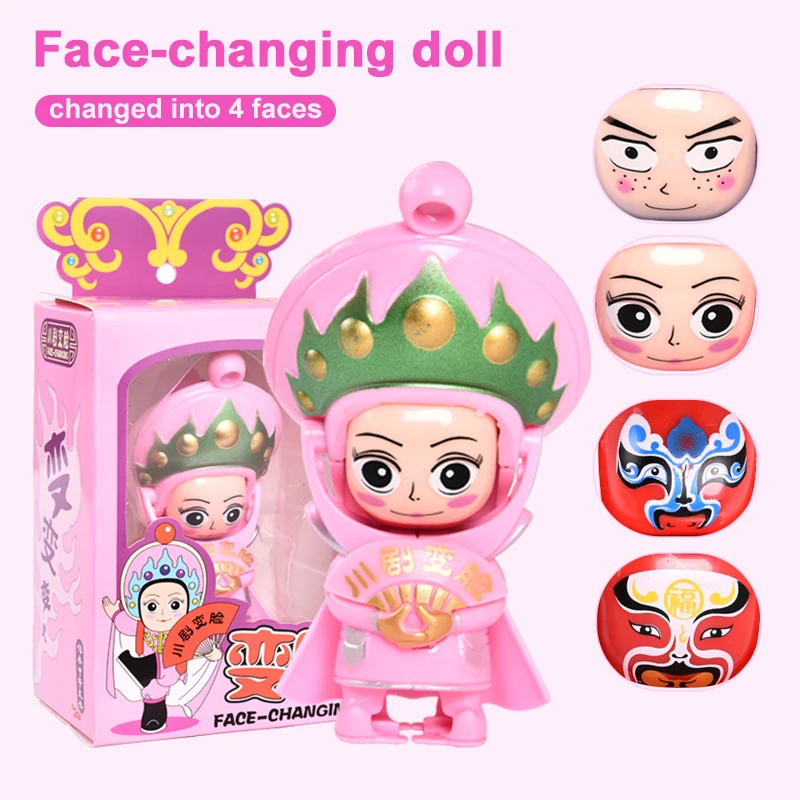 

DIYARTS Sichuan Opera Face Changing Doll Chinese Style Creative Tourist Souvenir Toy Desktop Decoration for Children's Gift Home