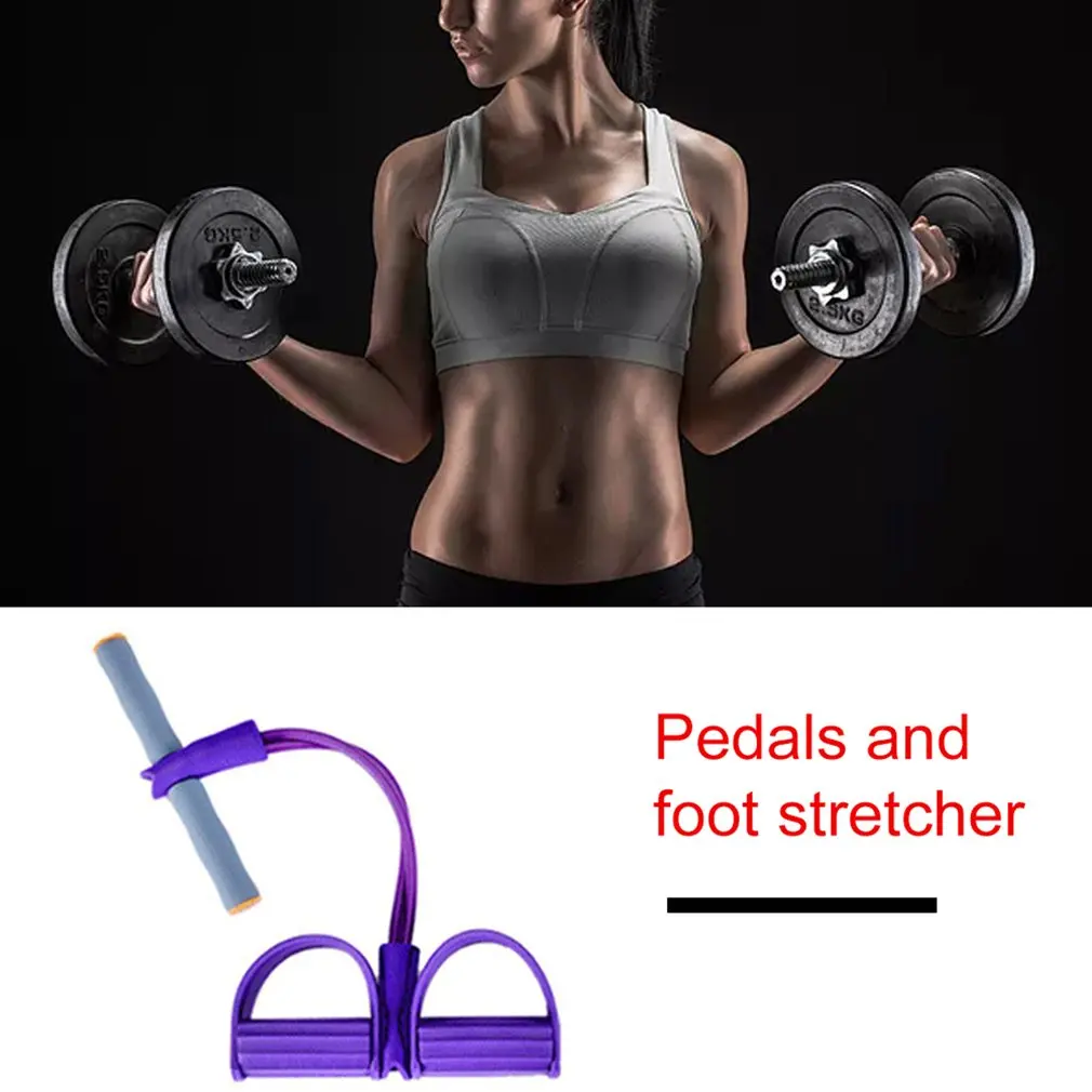 1Pc Fitness Gum Resistance Bands Latex Pedal Exerciser Sit-up Pull Rope Expander Elastic Bands Yoga equipment Pilates Workout