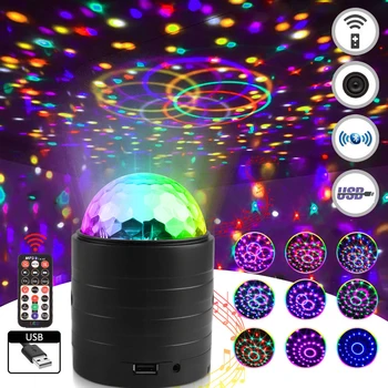 

Party Home Decoration Sound Activated Car Interior Disco Bluetooth 6 Colors Wedding Remote Control LED Magic Ball Light KTV Bar