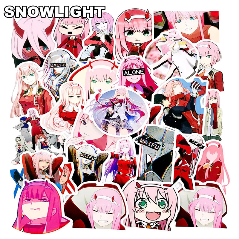 10/49 pcs/lot  Darling In The Franxx Anime Pvc Waterproof Sticker For Car Laptop Skateboard Moto Bicycle Decals