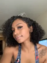 Bob peluca rizada del pelo humano del frente del cordón pelucas con minimechones brasileño Remy pelo humano Pelo Corto Pre arrancado pelucas para mujeres negras de la onda profunda de la peluca