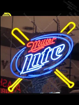 

Neon Signs Miller Lite Baseball room Wall Advertising Sign Commercial Shopping Hall Sign Neon Bulbs Decorative neon sign custom