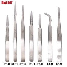 38 HRC ST серии из нержавеющей стали промышленные антистатические выбор Точность Пинцет для наращивания ресниц инструмент тонкий 180 шт./партия