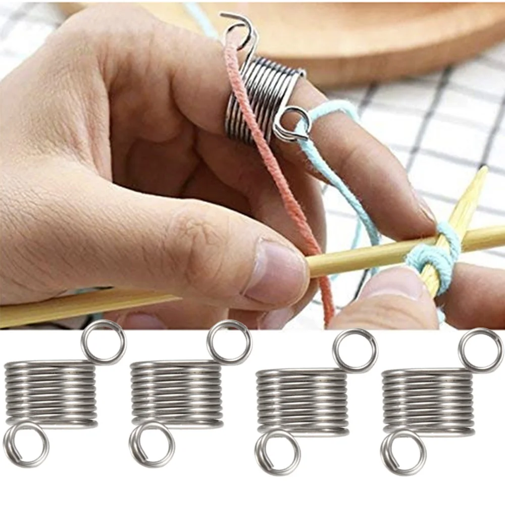 

1/4Pcs Metal Yarn Guide Knitting Thimble for Knitting Crafts Accessories Tools LBShipping