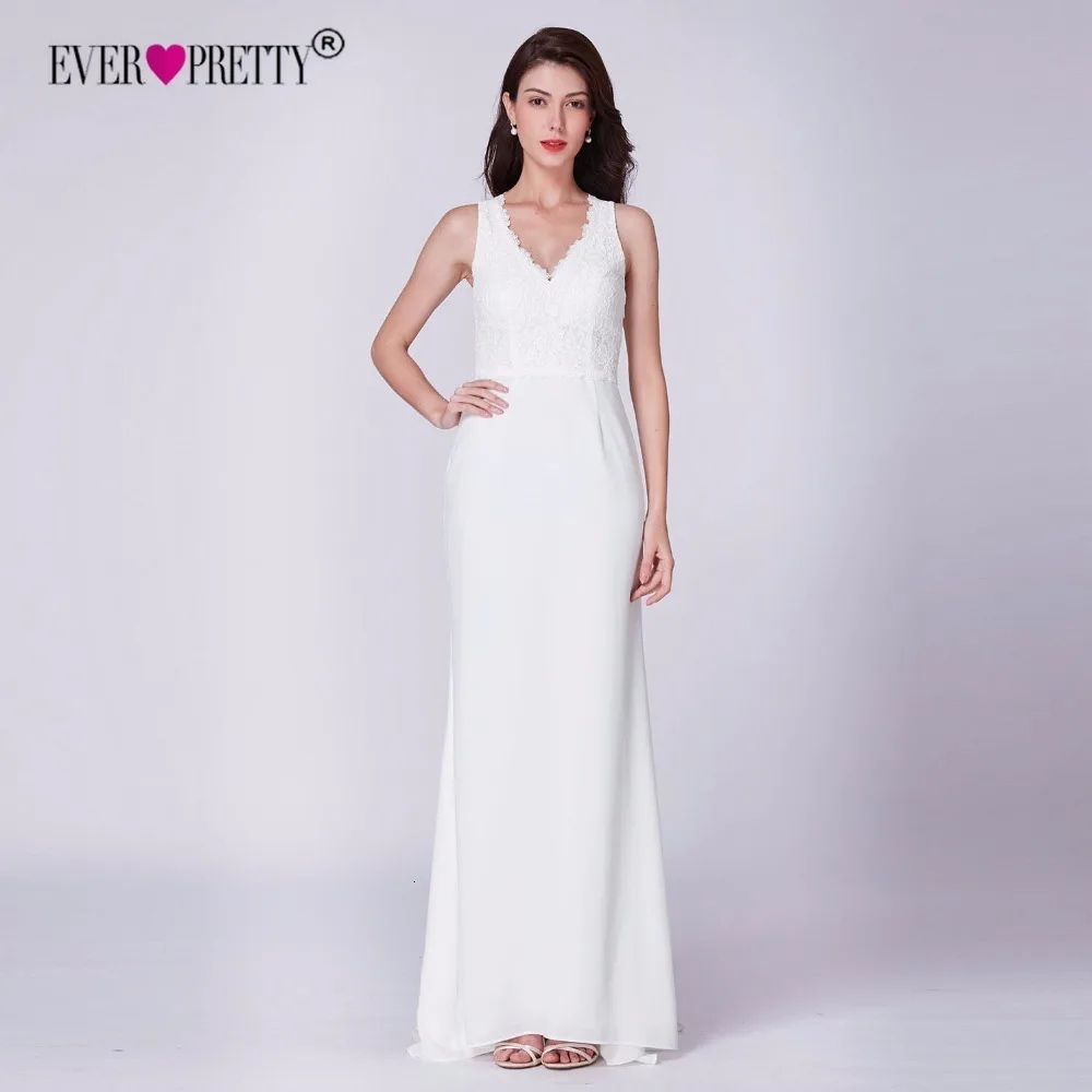 Элегантные цвета слоновой кости свадебное платье-бохо; Robe De Mariage Простой Линия с V-образным вырезом без рукавов кружево развертки Поезд Vestido De Noiva
