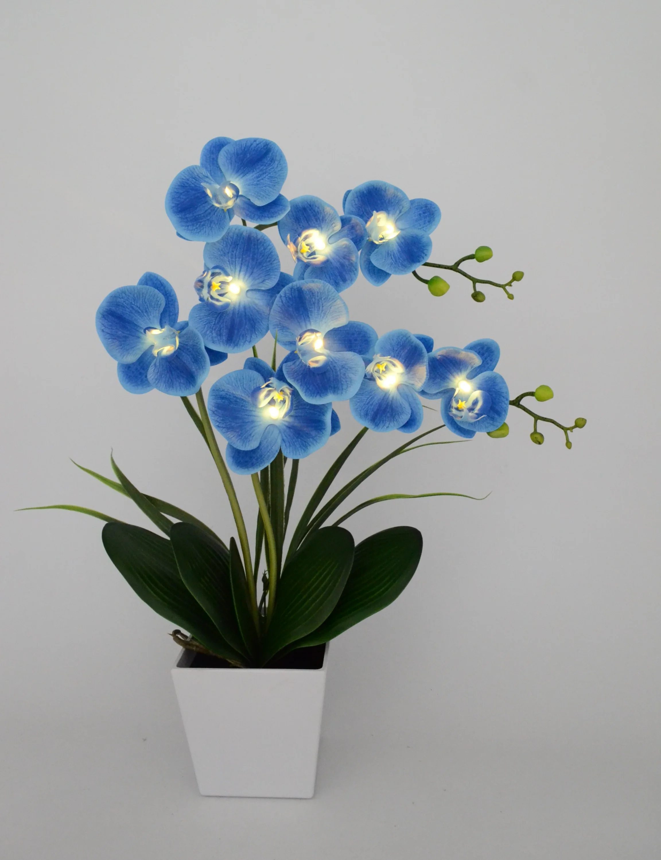 2"(50 см) светодиодный светильник с цветком орхидеи, настоящий сенсорный, 9 шт., теплый белый светодиодный светильник/светильник ed Flowers с 2* AA батареей
