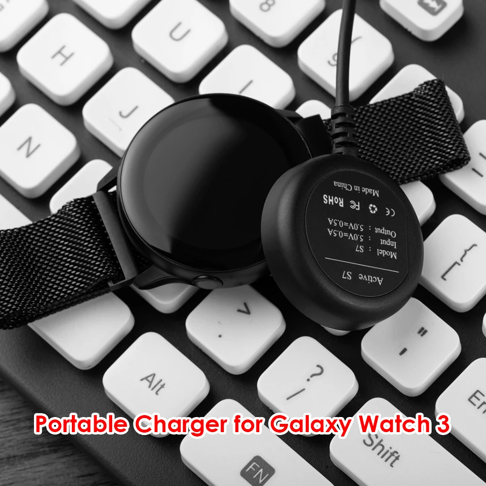1m Wireless Charging Cable for Samsung Galaxy Watch 3 Active 1 2 Sports Watch USB Power Supply Line Cradle Adapter Cord Wires