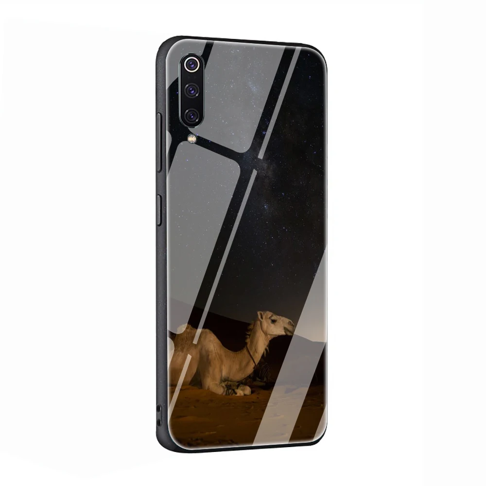 EWAU верблюд пустыня класса люкс Стекло чехол для телефона для Xiao mi 4X 6A Note5 6 7 pro mi 5X6X8 9 A1 A2