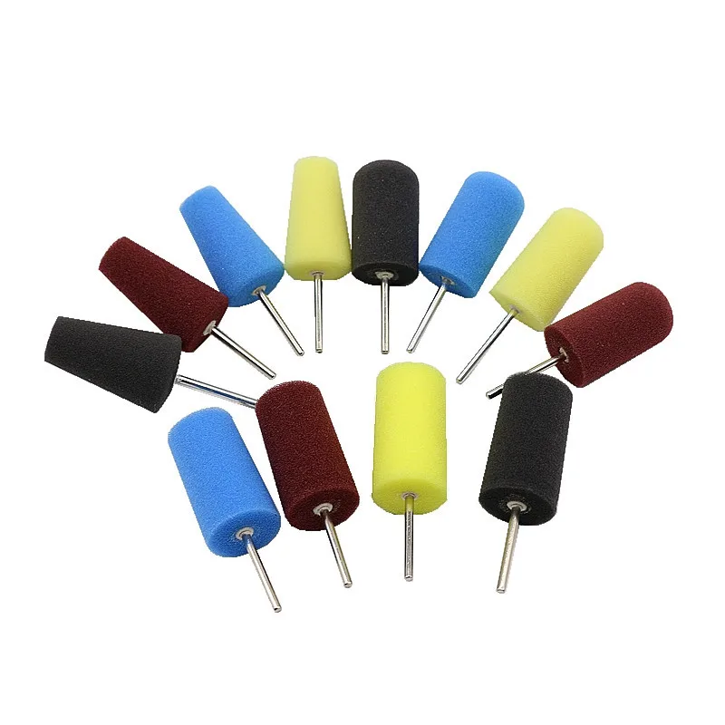 

8pcs Car Polishing Wheel Waxing Sponge Cone Round Metal Handle Polishing Foam Pad Automotive Maintenance repair Cleaning Tools