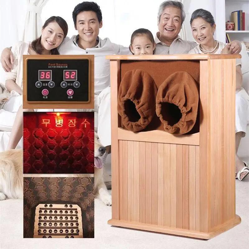 

Far Infrared Foot Sauna Solid Wood Bubble Foot Barrel Personal Care Appliances Home Sauna Spa Infared Sauna Heater Cabin Room