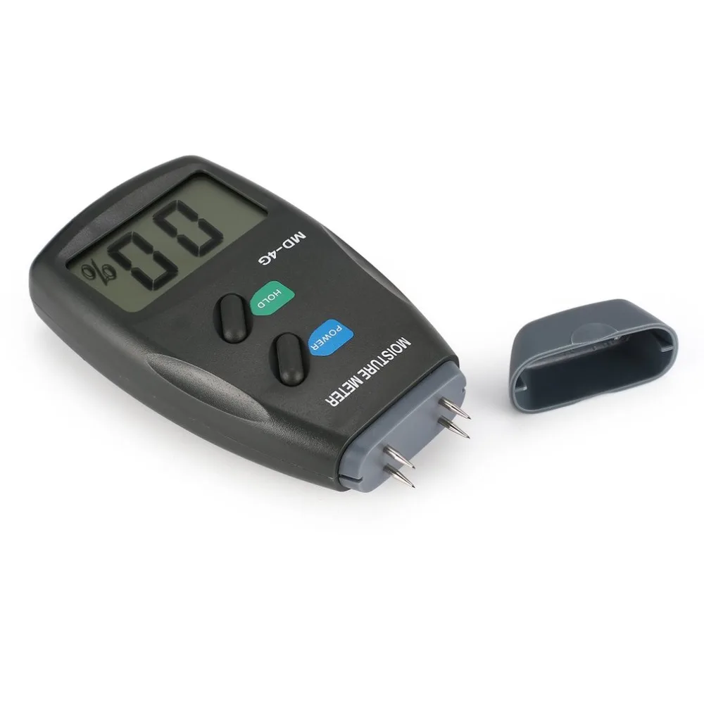

MD-4G 4 Pins Digital LCD Wood Moisture Humidity Meter Analyzer Hygrometer Timber Damp Detector Tester Range 5% - 40%