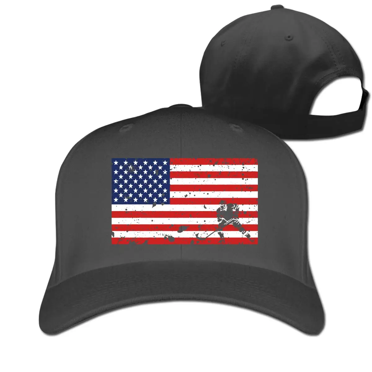 Американский флаг Хоккей унисекс Регулируемая бейсбольная шляпа Sunbonnet обычная шляпа Гольф Snapback Кепка