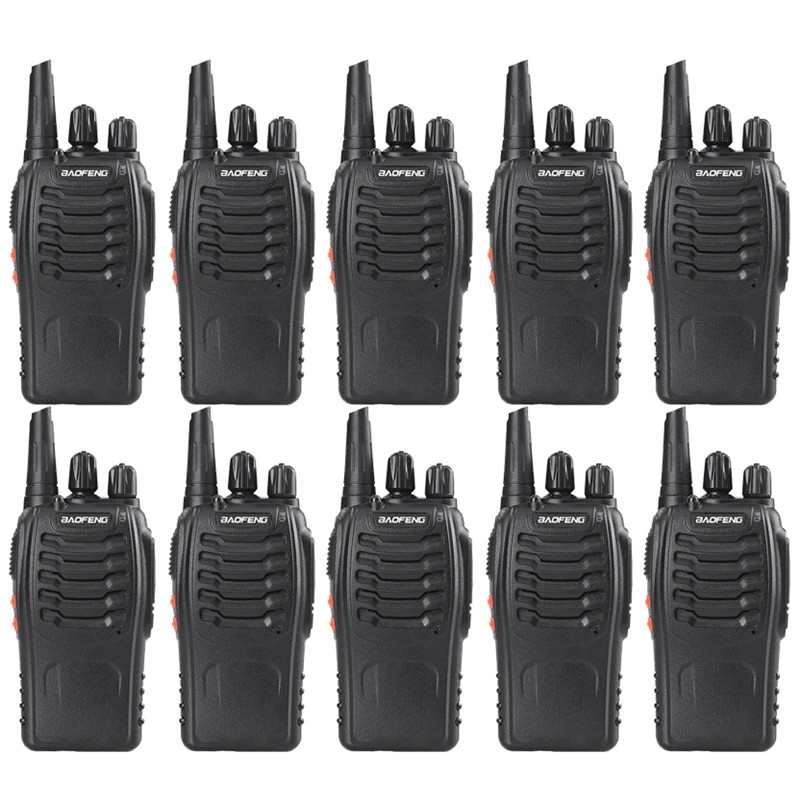 

10pcs Baofeng BF-888S Walkie Talkie Original UHF Long Range 400-470MHz CB Ham Two Way Radio hf Transceiver For BAOFENG BF 888s
