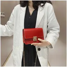 Сумки через плечо для женщин из искусственной кожи квадратная сумочка модная женская наплечная сумочка на цепочке Сумка-тоут женская переносная сумка-мессенджер