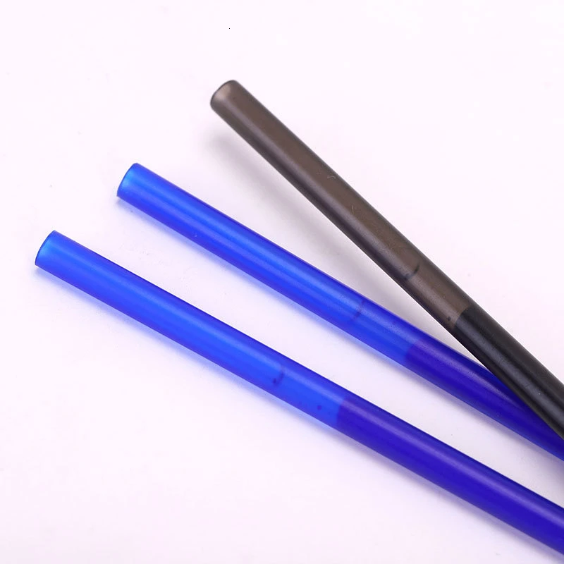 2+ 10 шт/набор 0,5 мм синие Черные чернила гелевая ручка стержень со стираемыми чернилами стираемая ручка моющаяся ручка школьные канцелярские принадлежности