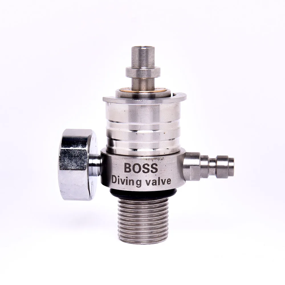PCP Airforce M18x1.5 High Pressure Valve Direct Injection Valve 8mm Fill Nipple 4500psi 40mpa Gauge Stainless Steel Test Valve
