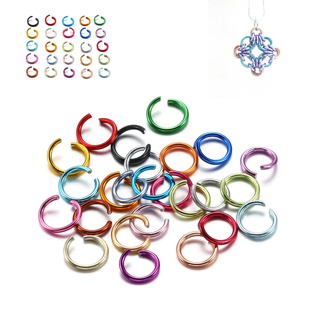 

300pcs/lot 6 8 10 mm Metal Colorful Open Jump Rings Split Rings Jump Rings Connectors For DIY Jewelry Making Findings Supplies