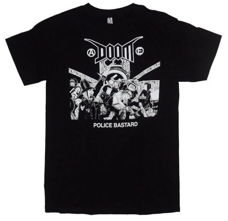 Doom Police Bastard New Men T-Shirt Crust Punk Grindcore D-beat | Мужская одежда