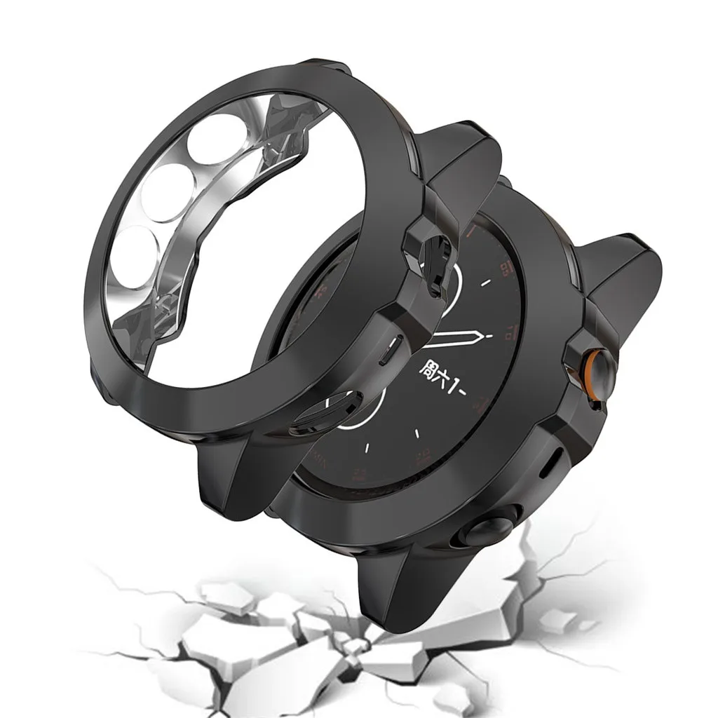 Ouhaobin Smart Accessories Case Cover For Garmin Fenix 5X Watch Electroplate Replacement TPU Case Shell Protector 930#2
