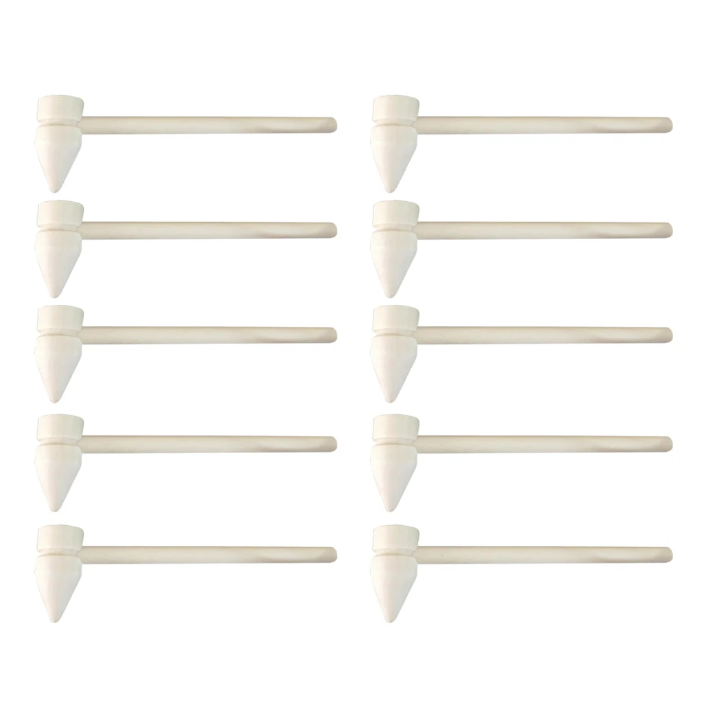 10Pieces MINI NATURAL WOOD MALLETS WOODEN HAMMERS FOR DIY JEWELRY MAKING TOOLS