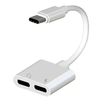 

Dual Type-C 3.5mm+Type-C Headphone Digital Audio Adapter HIFI Aux Cable