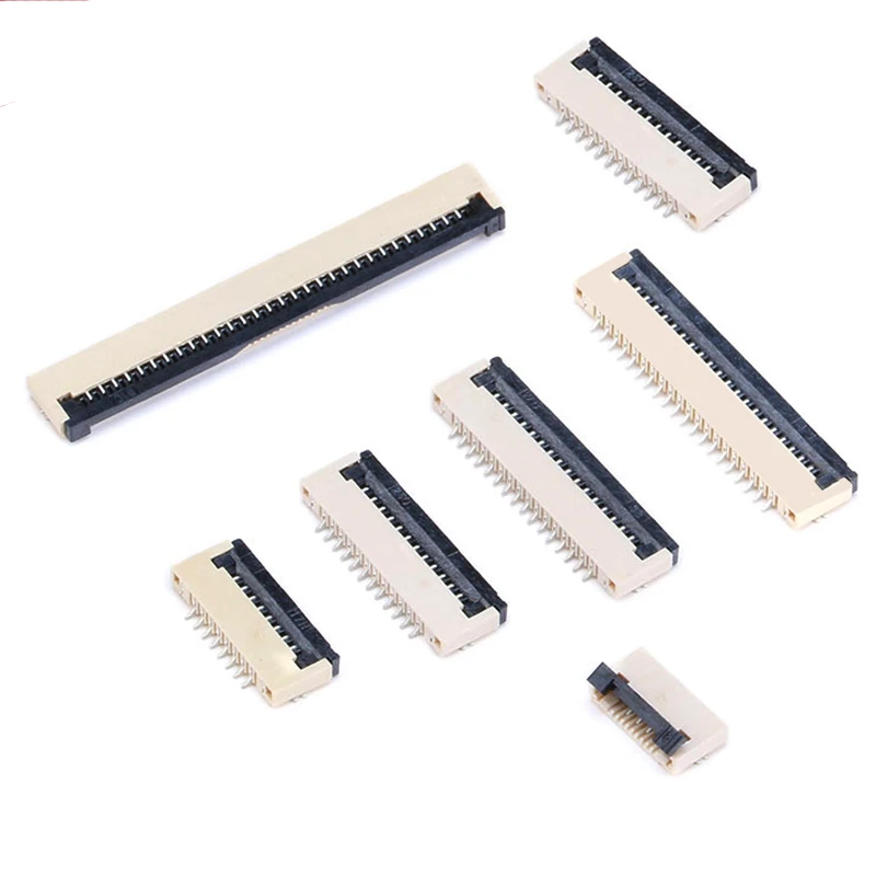 10pcs-1mm-Pitch-Under-Clamshell-Socket-FPC-FFC-Flat-Cable-Connector-4P-5P-6P-8P-10P