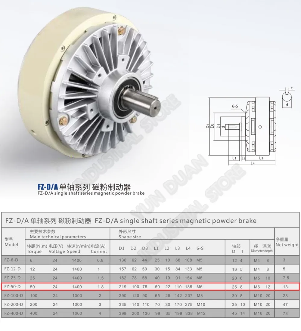 5 кг 50Nm DC 24V один вал электромагнитный порошковый тормоз и 3A ручные Натяжные наборы контроллеров для мешков с рисунком машины