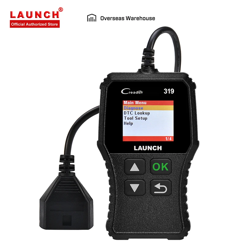 Launch Creader 319 OBD2 сканер автомобильный считыватель кодов неисправностей полный OBDII
