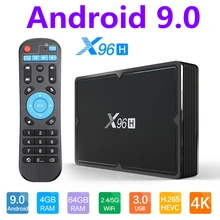X96H Android 9,0 Смарт ТВ приставка Allwiner H603 четырехъядерный 2,4 и 5 ГГц двойной WiFi 6K HD Google Store домашний медиаплеер телеприставка