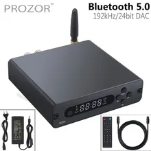 Amplificador de potência dac conversor 192khz bluetooth amplificador de potência digital hi-fi amplificador de áudio 100w + 100 conversor para ccoaxial óptico aux áudio usb