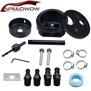 

SPEEDWOW Aluminum Diesel Gas Fuel Tanks Fuel Tank Sump Kit For FASS AirDog Fuelab Compatible With Cummins Duramax Powerstroke