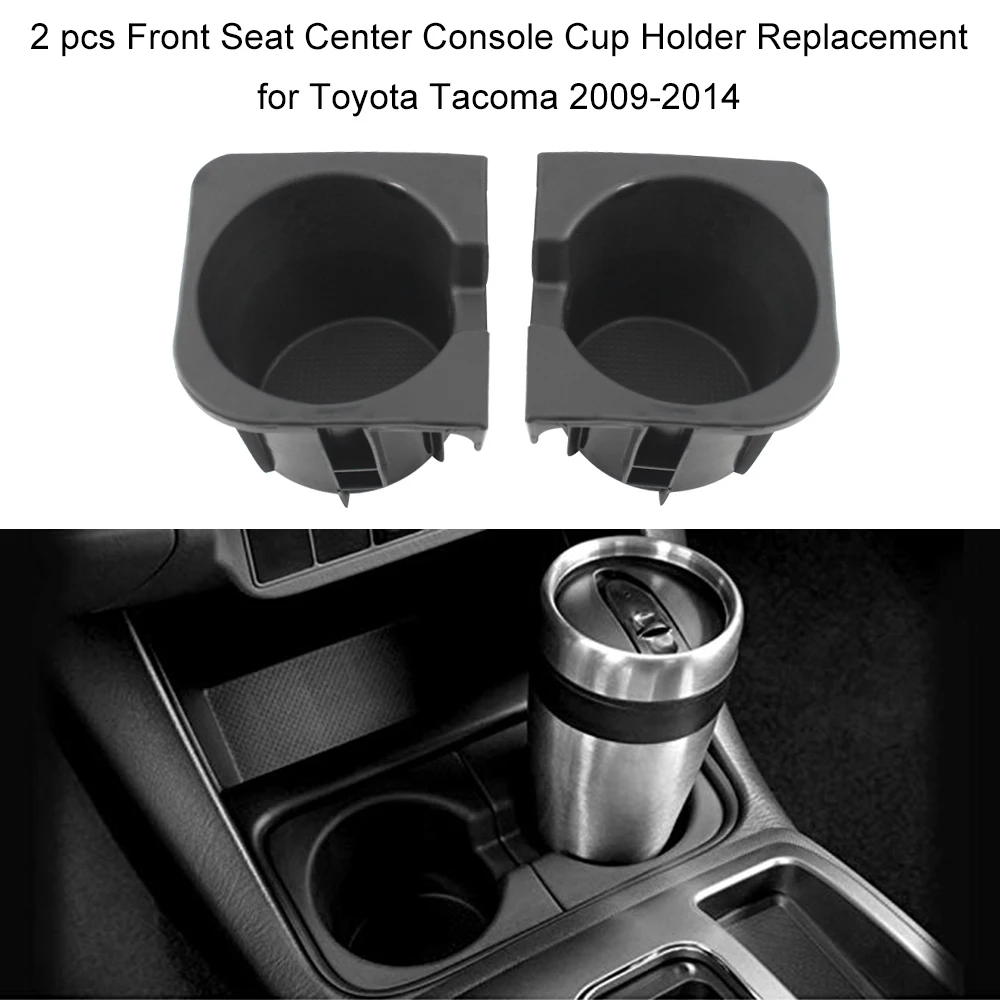 Автомобильный подстаканник, 2 шт., центральная консоль, подстаканник, интерьер, чашка для питья, сменный кронштейн для Toyota Tacoma 2009- 66991-04012