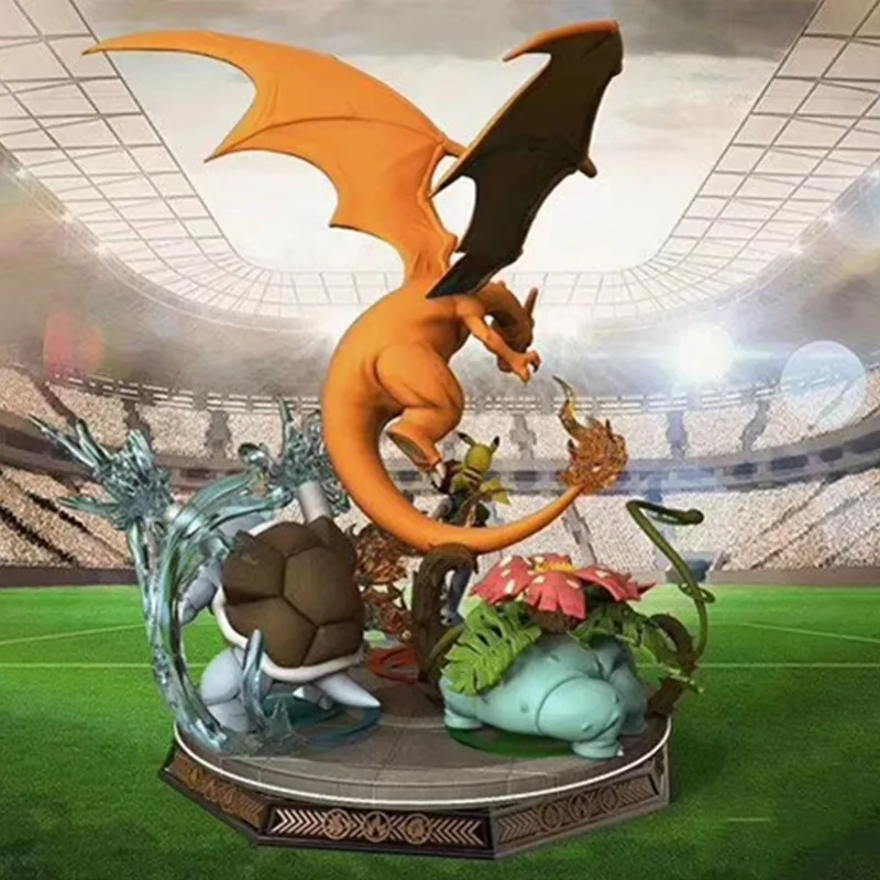 1" Статуя аниме Ash Ketchum бюст Чаризард против Пикачу Бульбазавр полноразмерная портретная Арена GK фигурка игрушка коробка 42 см V712