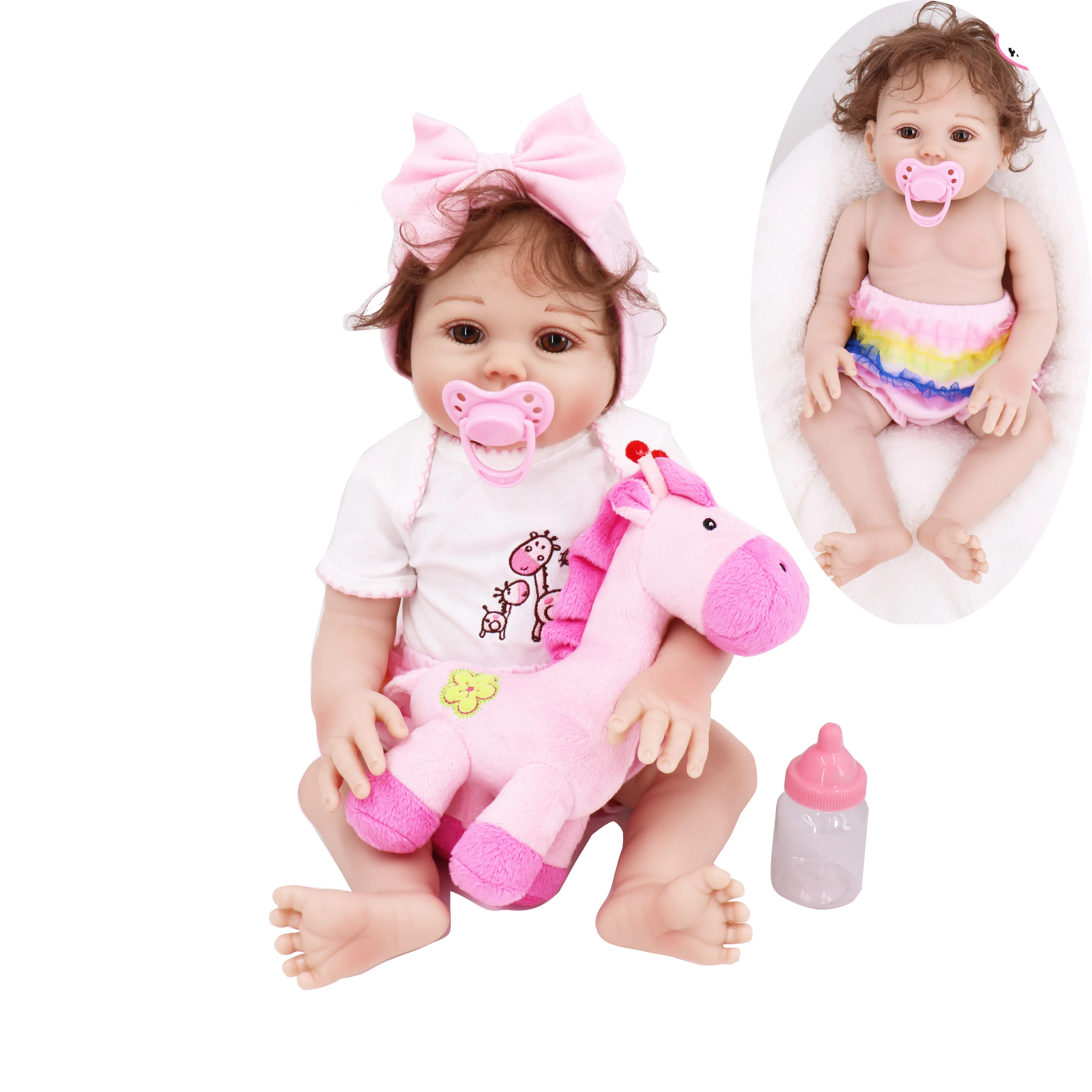 NPKDoll 43 см bebe младенец получивший новую жизнь девочка кукла полное тело силиконовые виниловые Возрожденные детские игрушки bonucas возрождённая menina