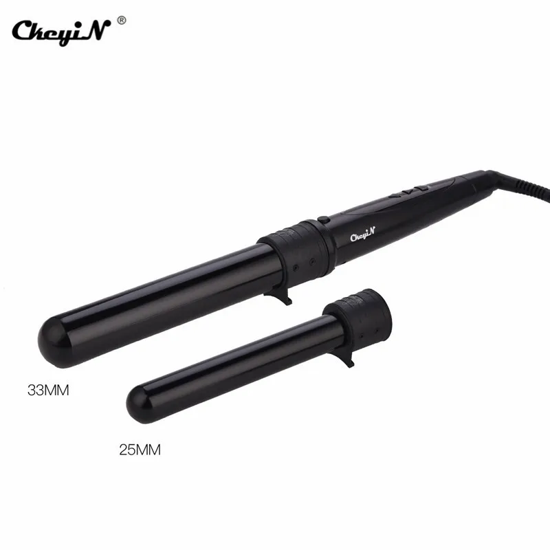 Ckeyin Curling Iron Hair Curler 9-32MM Professional Curl Irons 0.35 to 1.25 Inch Ceramic Styling Tools Hair Tong Exchangeable 45