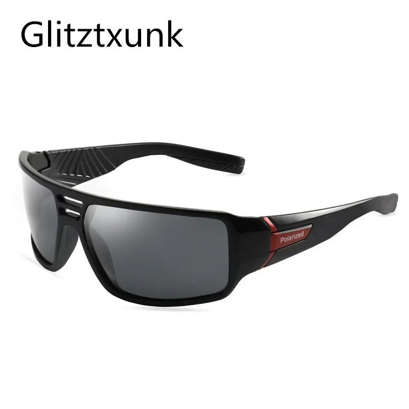 Мужские Винтажные Солнцезащитные очки Glitztxunk черные квадратные с