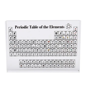 

Acrylic Periodic Table Display Kids Teaching School Day Teacher's Day Birthday Gifts Periodic Table Display with Real Elements