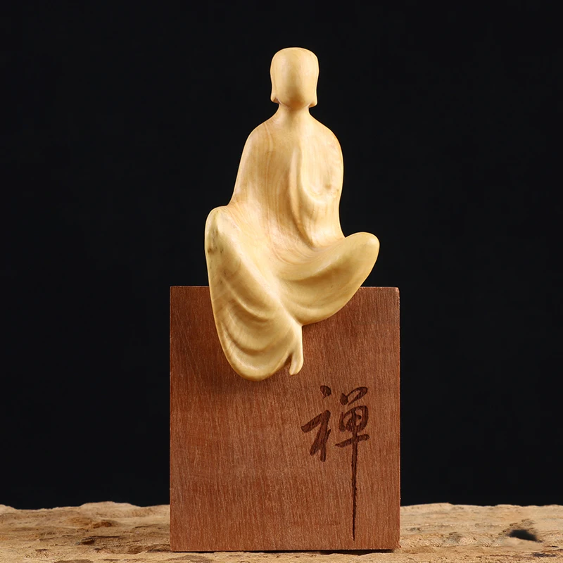 Резьба из самшита Zen резьба по дереву скульптура чайная церемония ладана
